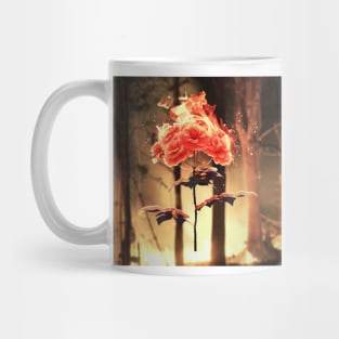 Flaming Rose Mug